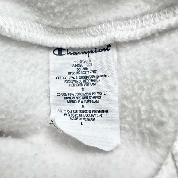 Champion | Men | White Super Fleece 2.0 Behind The Label Sweatshirt | Large - Picture 8 of 14